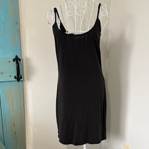 Minimum Black Slip Dress with Thin Straps